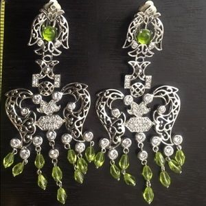 Brass Rhodium Plated Custom Chandelier Earrings